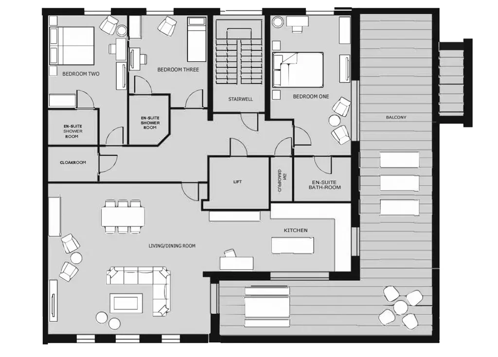 Apartment 210 floorplan